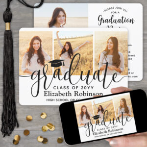 Graduation-Party-Invitation-Downloadable-Photo-Script-Graduate-White