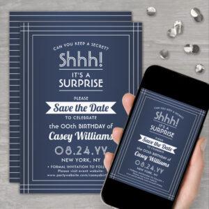 Surprise-Birthday-Party-Save-the-Date-Invitation-Navy-Blue-and-White