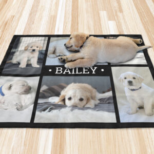 Cute-Dog-Photo-Blanket-Modern-Collage-Black-White